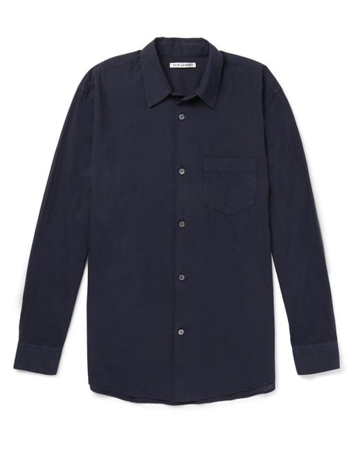Our Legacy Blue Initial Cotton-voile Shirt for men