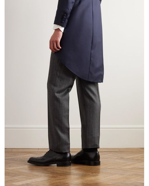 Favourbrook Westminster schmal und gerade geschnittene Hose aus gestreifter Wolle in Gray für Herren
