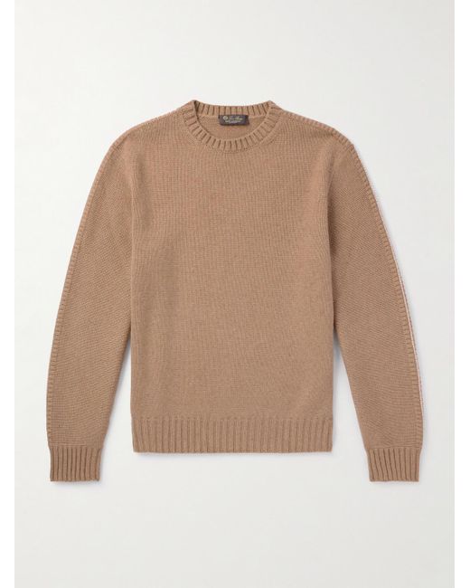 Loro Piana Natural Birdseye Cashmere Sweater for men