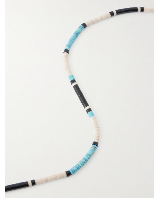 Mikia White Heishi Multi-stone Necklace for men
