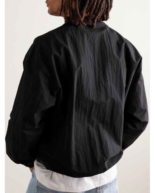 Neighborhood Black Logo-Print Sheltech Sweatshirt for men