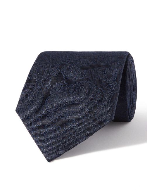 Etro Blue 8cm Paisley-jacquard Silk Tie for men