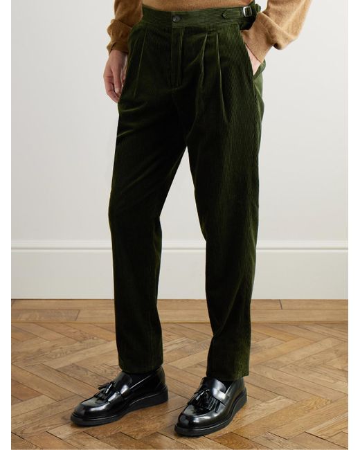 Mr P. Green Slim-Fit Straight-Leg Cotton And Cashmere-Blend Corduroy Tuxedo Trousers for men