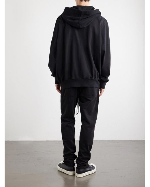 Rick Owens Blue Oversized Cotton-Jersey Hoodie for men