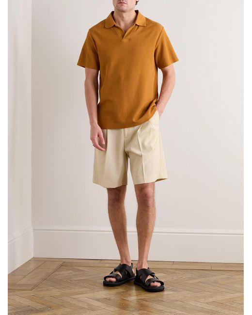 FRAME Brown Cotton-piqué Polo Shirt for men