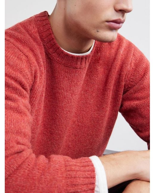 Caruso Red Wool Sweater for men