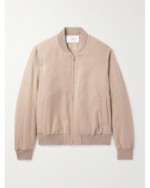 Mr P. Natural Padded Cashmere-blend Bomber Jacket for men