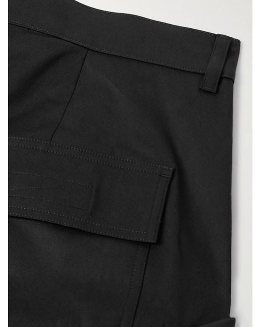 Rick Owens Black Stefan Stretch-cotton Cargo Trousers for men
