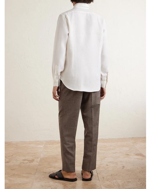 Eleventy White Linen Shirt for men