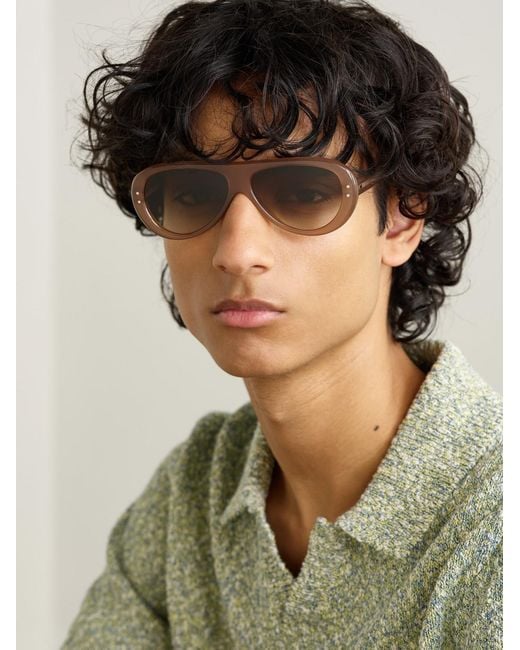 Mr P. Brown Cubitts Ischia Aviator-Style Acetate Sunglasses for men