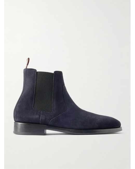 Paul Smith Blue Lawson Suede Chelsea Boots for men