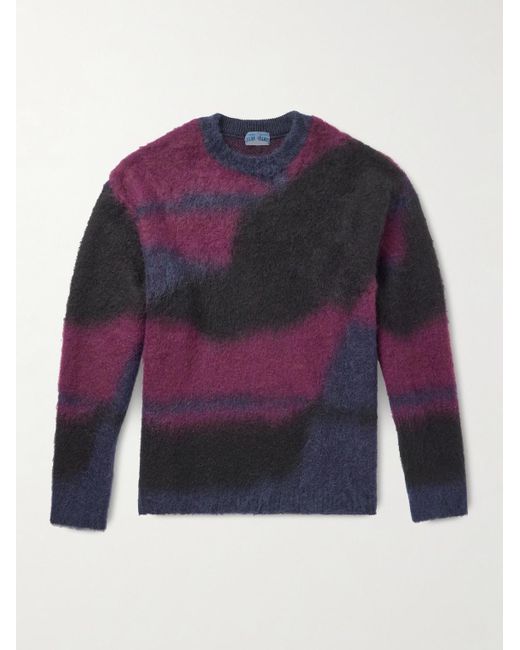 Blue Blue Japan Blue Dégradé Brushed Jacquard-knit Sweater for men