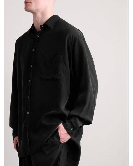 Frankie Shop Leland Hemd aus Bemberg® in Black für Herren