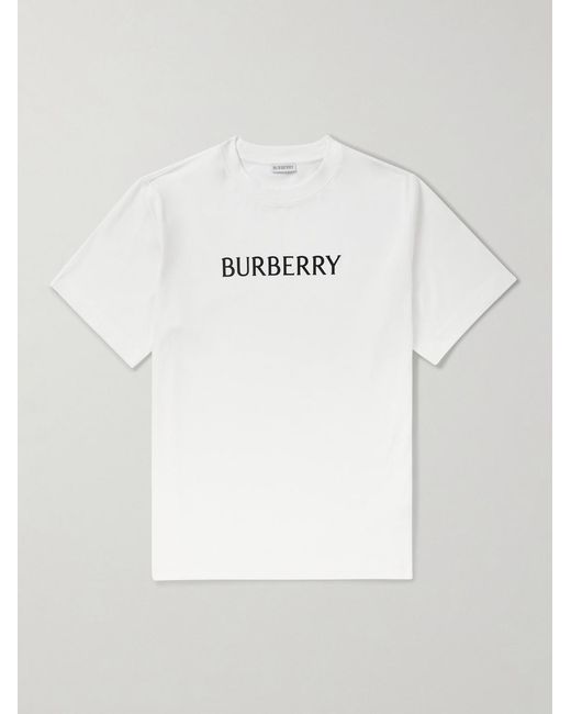 Burberry Gray Seth Logo-print Cotton-jersey T-shirt for men