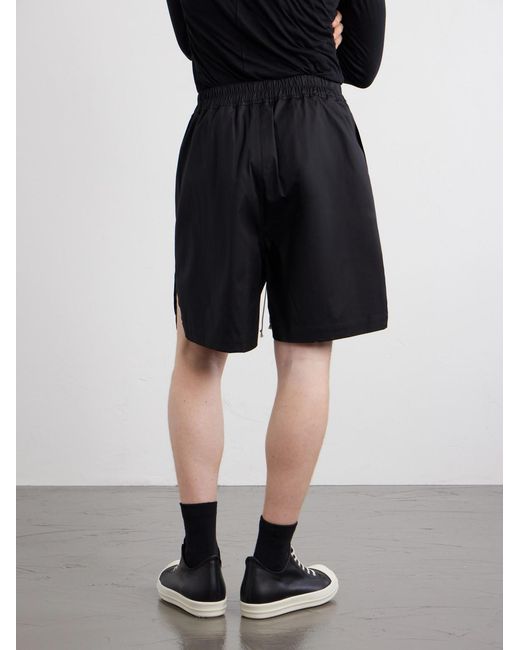 Rick Owens Blue Boxer Straight-leg Cotton-blend Canvas Drawstring Shorts for men