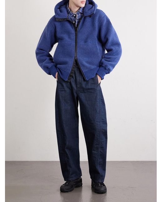 Canada Goose Blue Chilliwack Recycled Wool-Blend Fleece Zip-Up Hoodie for men