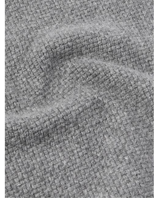 Bottega Veneta Gray Intrecciato Cashmere-Blend Sweater for men