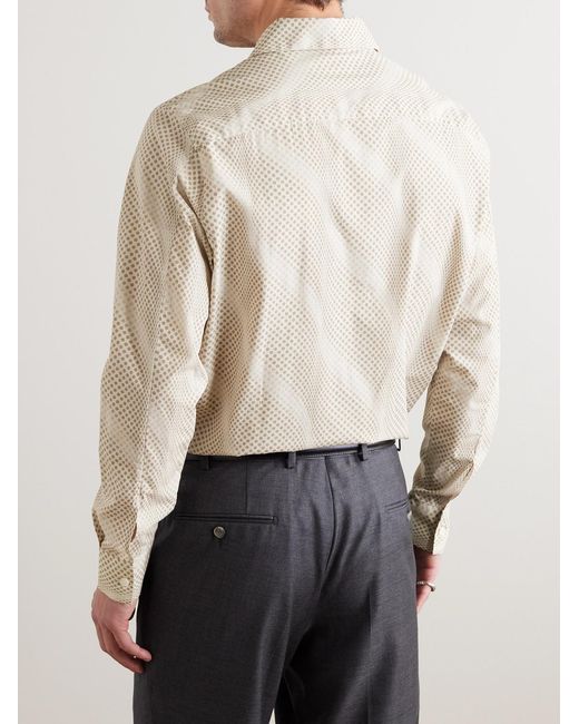 Mr P. White Polka-Dot Organic Cotton Shirt for men