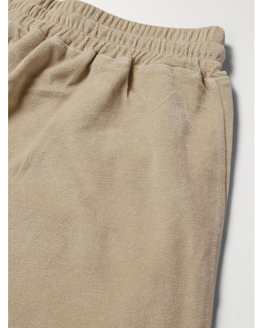 Loro Piana Natural Straight-leg Cotton And Silk-blend Chenille Drawstring Bermuda Shorts for men