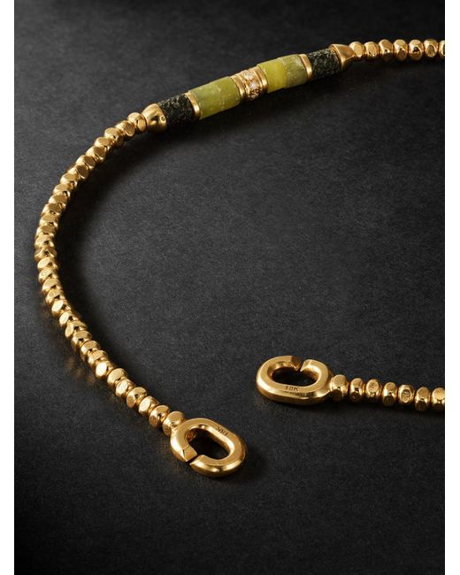 MAOR Creosote Armband aus 18 Karat Gold mit Zierperlen aus Jade und Diamanten in Black für Herren