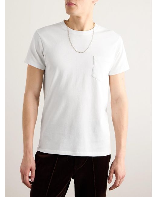 Tom Ford White Slim-Fit Cold-Dyed Cotton T-Shirt for men