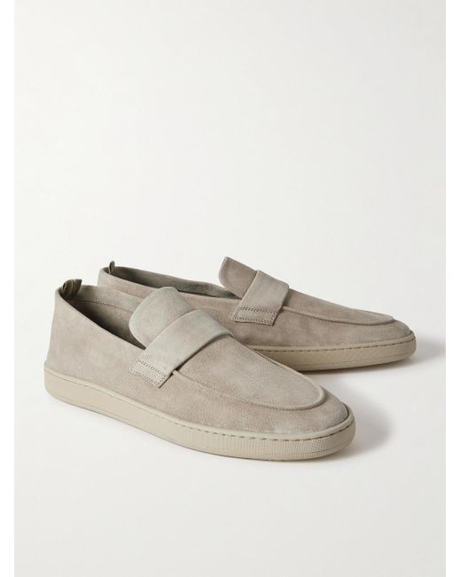 Officine Creative Natural Herbie Suede Loafers for men