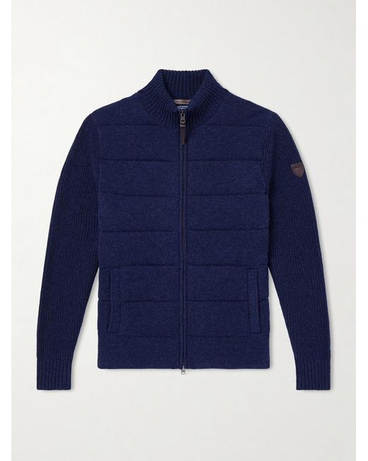Polo Ralph Lauren Blue Quilted Padded Wool And Cashmere-blend Zip-up Cardigan for men