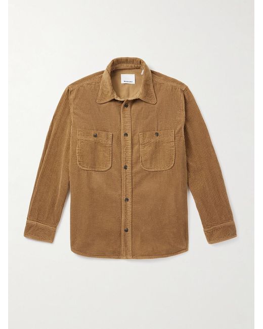 Isabel Marant Natural Nario Cotton-Corduroy Overshirt for men