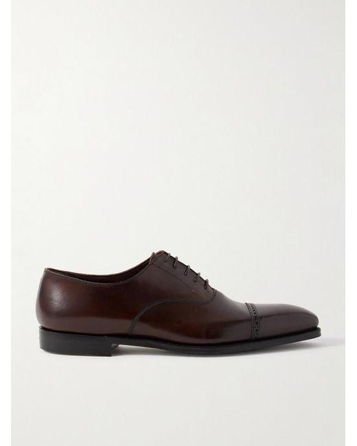 George Cleverley Brown Charles Cap-Toe Leather Oxford Shoes for men