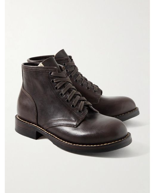 Visvim Black Brigadier Folk Leather Boots for men