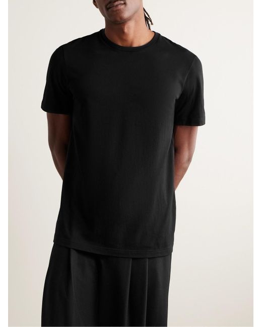 The Row Black Luke Cotton-jersey T-shirt for men