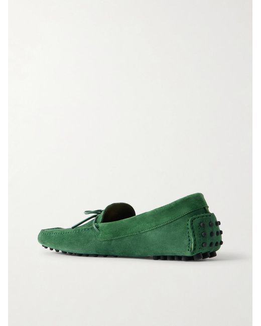 Tom Ford Green Rod Suede Loafers for men