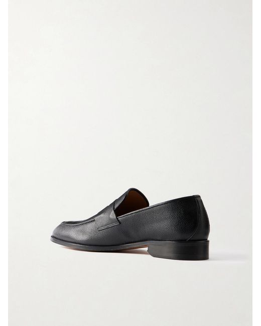Mr P. Black Alder Full-grain Leather Penny Loafers for men