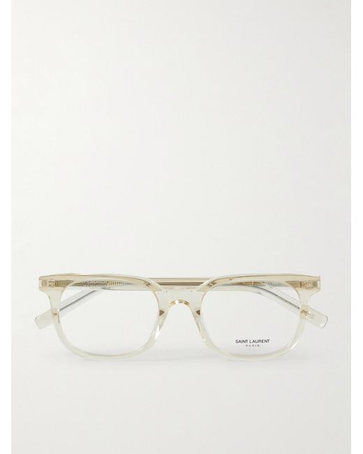 Saint Laurent Natural Round-Frame Acetate Optical Glasses for men