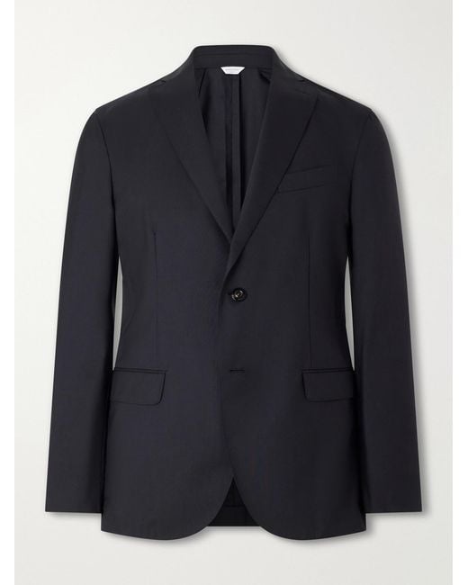 Boglioli Blue Virgin Wool Fresco Suit Jacket for men