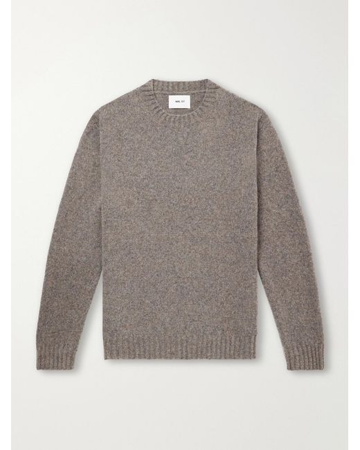 NN07 Gray Lee 6598 Merino Wool-Blend Sweater for men