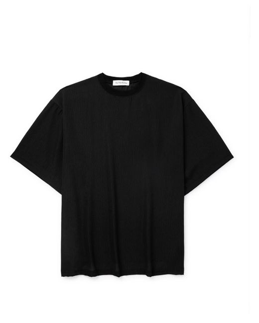 Frankie Shop Black Eliott Textured Stretch-jersey T-shirt for men