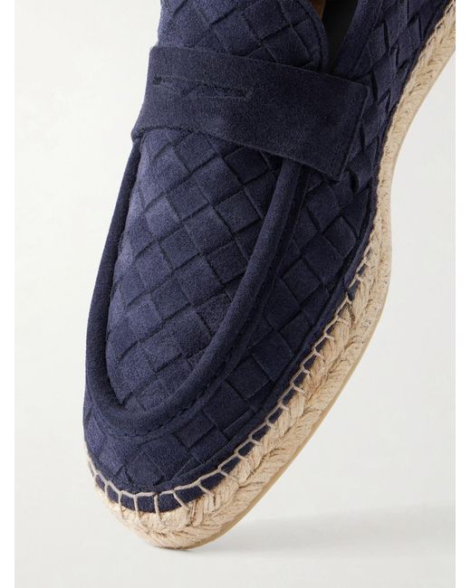 Castaner Blue Nilo Woven Suede Espadrilles for men