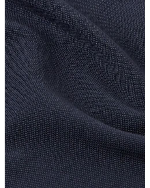 Tom Ford Blue Garment-dyed Cotton-piqué Polo Shirt for men