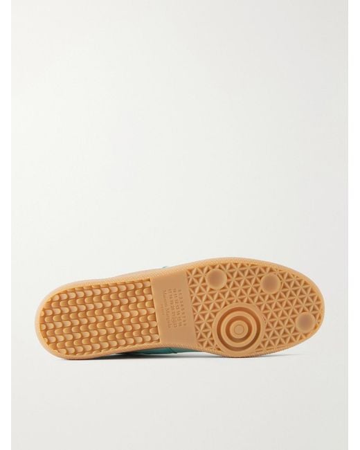 Maison Margiela Blue Replica Leather And Suede Sneakers for men