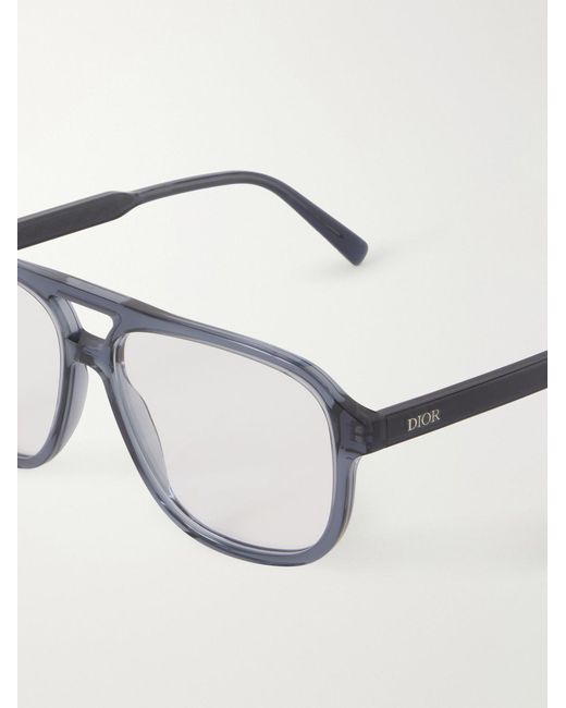 Dior Diorbotanicao A1I Aviator-Style Acetate Optical Glasses in Blue für Herren