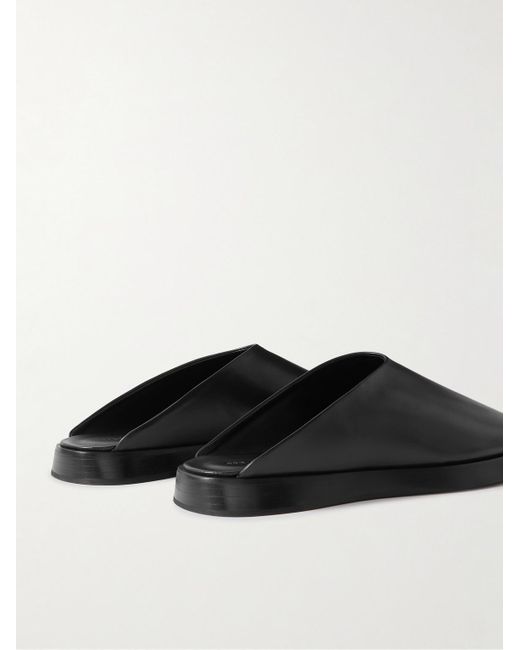 Fear Of God Black Leather Mules for men