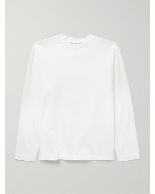 Rohe White Logo-appliquéd Organic Cotton-jersey T-shirt for men