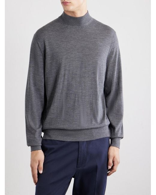 Tom Ford Gray Wool Rollneck Sweater for men
