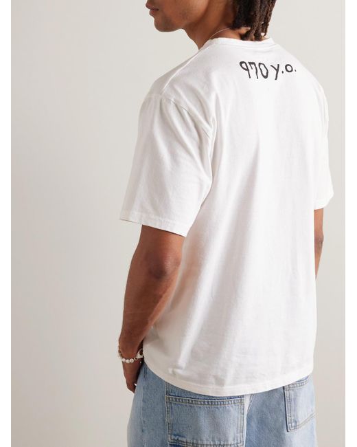 Kapital White Rainbow Trunky Logo-print Cotton-jersey T-shirt for men