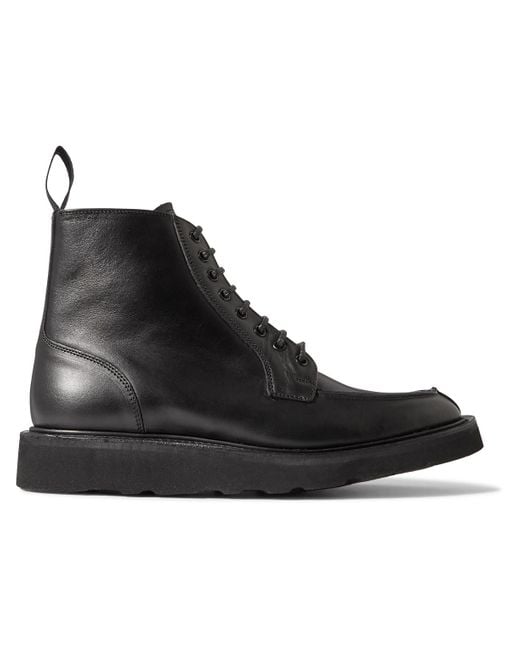 Tricker's Black Lawrence Leather Boots for men
