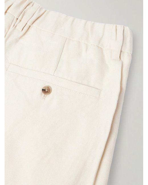 NN07 Natural Kay 1808 Straight-leg Lenzingtm Ecoverotm And Linen-blend Trousers for men