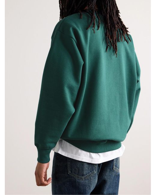 (w)taps Sweatshirt aus Baumwoll-Jersey mit Logoapplikation in Green für Herren