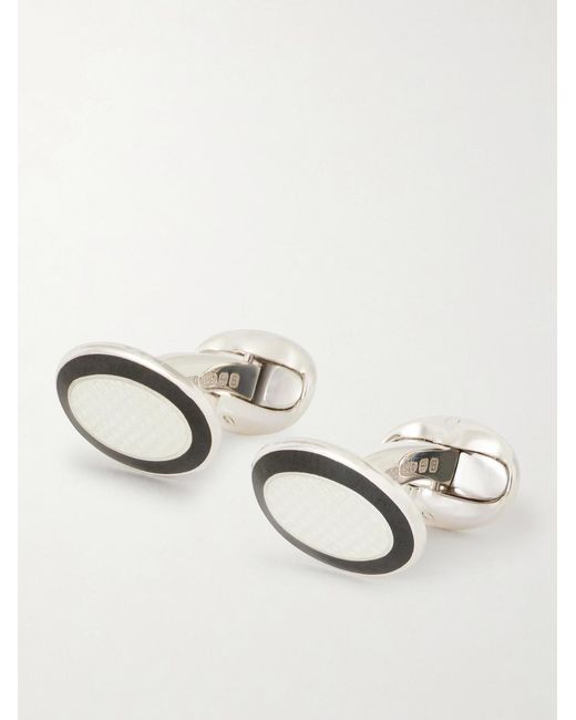 Deakin & Francis Natural Enamel Sterling Cufflinks for men