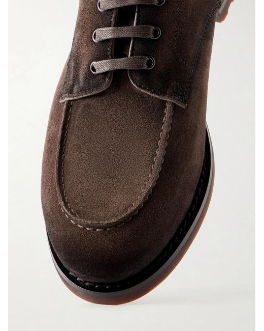 Officine Creative Brown Balata Flexi 002 Suede Lace-Up Boots for men